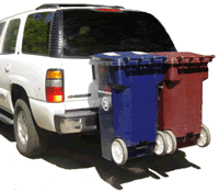 Cansporter Double Garbage cart carrier Loaded