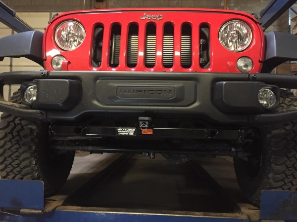 Blue Ox Base Plate Mounted to Jeep Wrangler