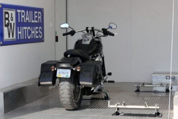 Biker Bar With Bike In Trailer