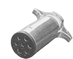 7-way round with round pins - Trailer End